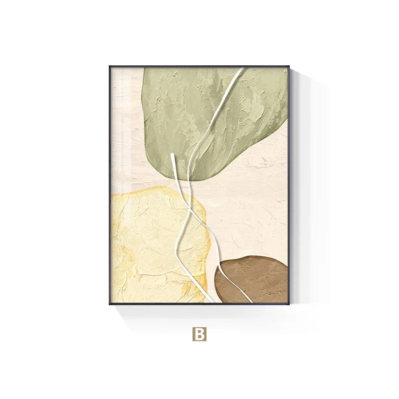 Earthy Tones Nordic Zen Stones Wall Art Canvas Prints For Modern Apartment Living Room Bedroom Art For Contemporary Interiors