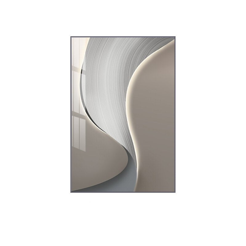 Abstract Gray Beige Wall Art Fine Art Canvas Prints Poster For Modern Apartment Living Room Office Wall Decor