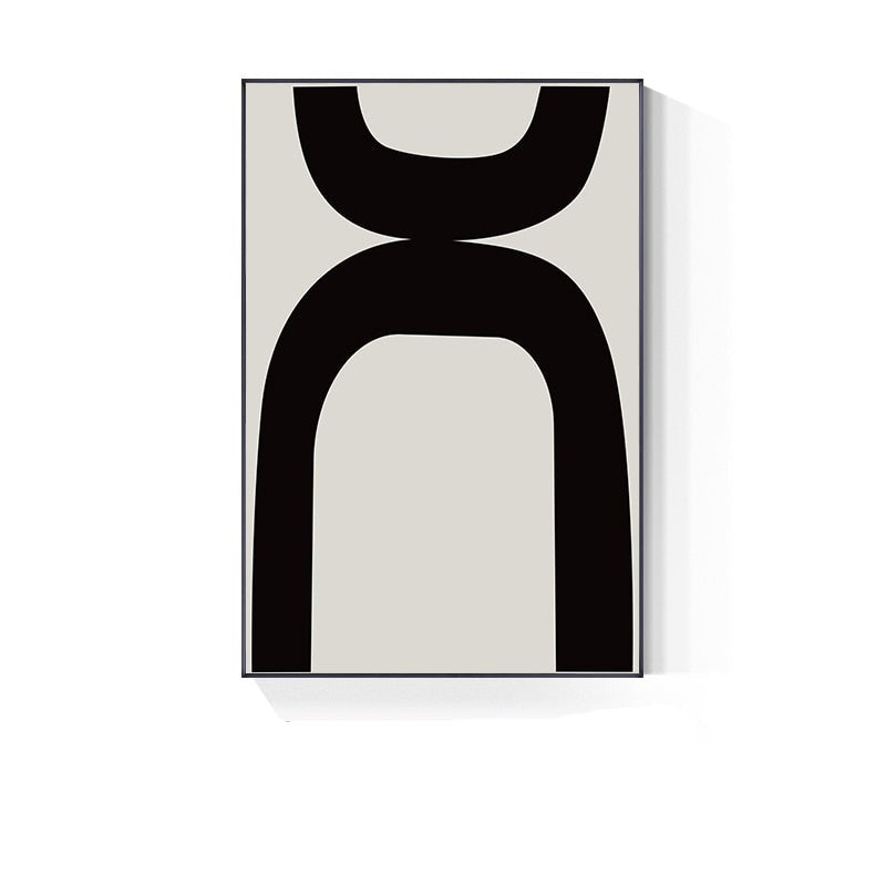 Bold Black White Minimalist Wall Art Canvas Prints Modern Abstract Posters For Contemporary Living Room Home Office Decor