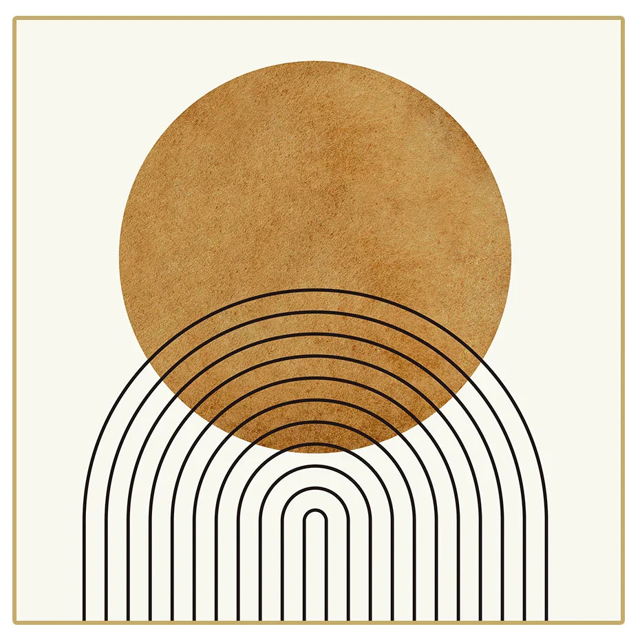 Abstract Geometric Boho Line Art Fine Art Canvas Prints Wall Art Minimalist Pictures For Living Room Dining Room Wall Decor