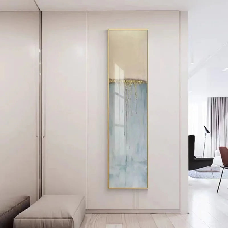 Abstract Geomorphic Vertical Strip Wall Art Canvas Prints Skyscraper Format Poster For Hall Living Room  Home Office Wall Art Decor