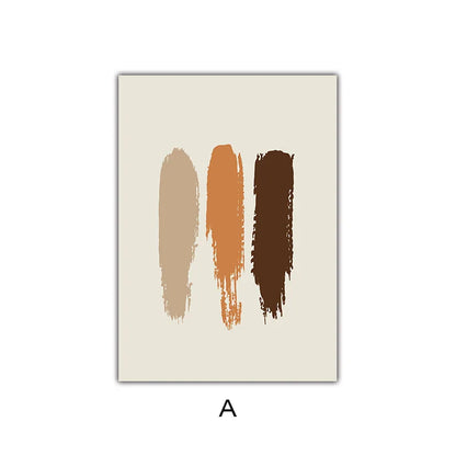 Abstract Terracotta Landscape Sun Moon Boho Wall Art Fine Art Canvas Prints For Living Room Bedroom Art Decor