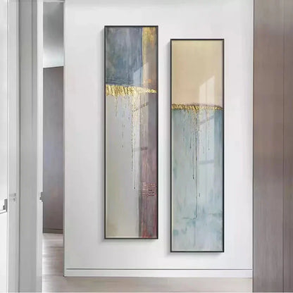 Abstract Geomorphic Vertical Strip Wall Art Canvas Prints Skyscraper Format Poster For Hall Living Room  Home Office Wall Art Decor