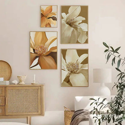Abstract Floral Large Wall Art Canvas Prints Modern Botanical Poster For Living Room Dining Room Bedroom Art Decor