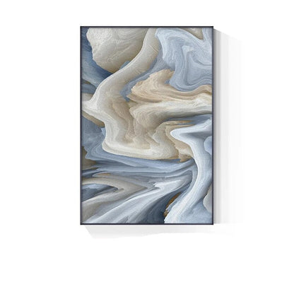 Abstract Beige Blue Gray Cloud Wall Art Fine Art Canvas Prints Modern Poster For Apartment Living Room Dining Room Home Office Decor