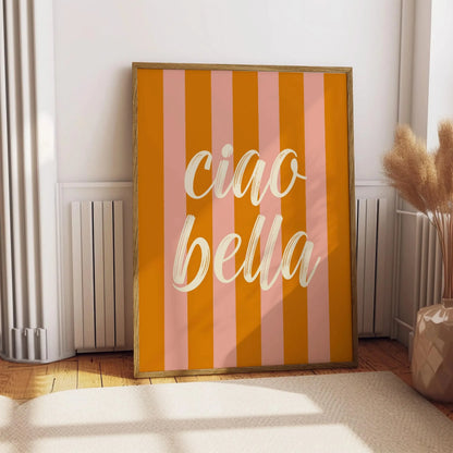 Ciao Bella Dolce Vita Quote Fashion Wall Art Canvas Prints Typographic Letters Posters Prints For Living Room Bedroom Art Decor