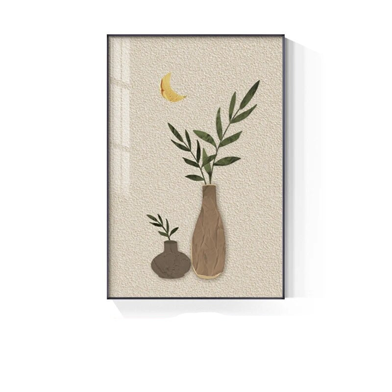 Floral Still Life Wall Art Canvas Prints Minimalist Botanical Posters For Living Room Kitchen Dining Room Wall Decor