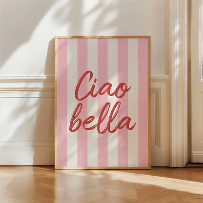 Ciao Bella Dolce Vita Quote Fashion Wall Art Canvas Prints Typographic Letters Posters Prints For Living Room Bedroom Art Decor