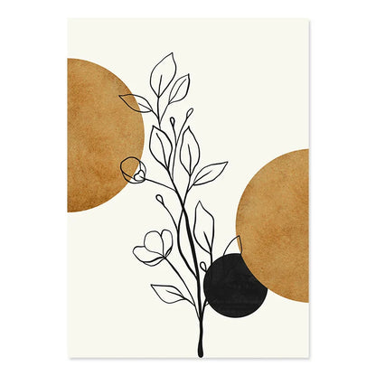 Abstract Geometric Boho Line Art Fine Art Canvas Prints Wall Art Minimalist Pictures For Living Room Dining Room Wall Decor