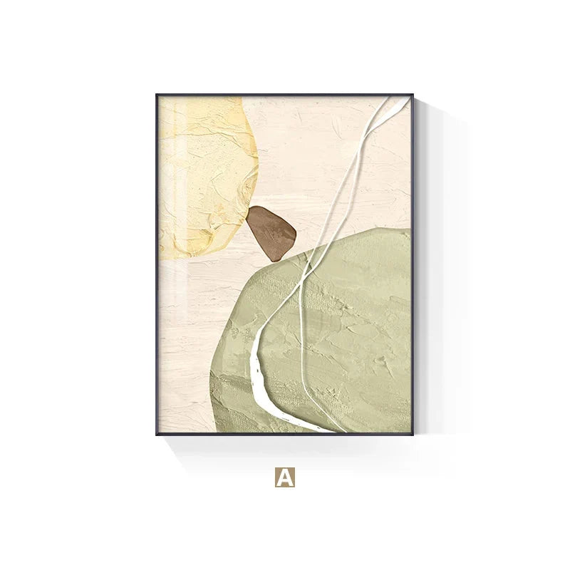 Earthy Tones Nordic Zen Stones Wall Art Canvas Prints For Modern Apartment Living Room Bedroom Art For Contemporary Interiors