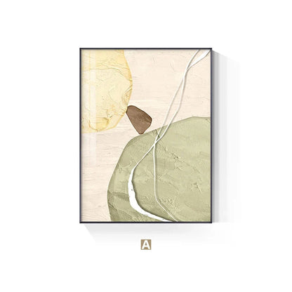 Earthy Tones Nordic Zen Stones Wall Art Canvas Prints For Modern Apartment Living Room Bedroom Art For Contemporary Interiors