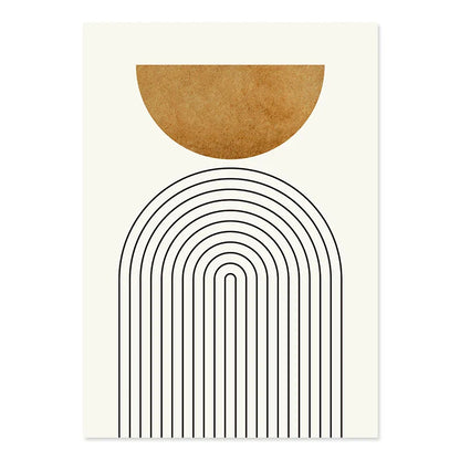 Abstract Geometric Boho Line Art Fine Art Canvas Prints Wall Art Minimalist Pictures For Living Room Dining Room Wall Decor