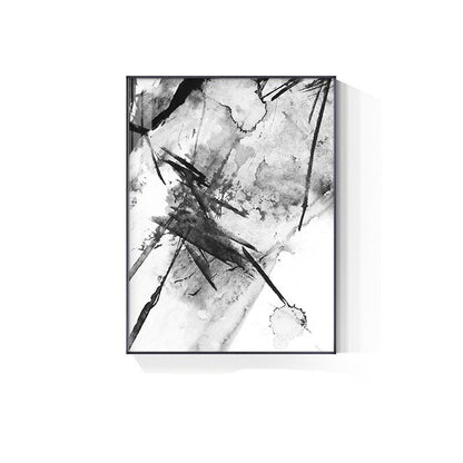 Black White Ink Splash Abstract Wall Art Canvas Prints For Living Room Minimalist Scandinavian Interiors