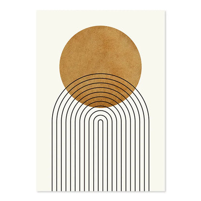 Abstract Geometric Boho Line Art Fine Art Canvas Prints Wall Art Minimalist Pictures For Living Room Dining Room Wall Decor