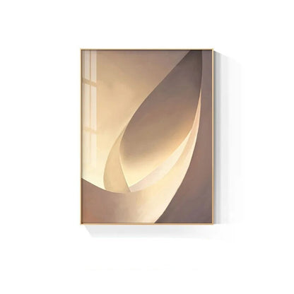 Abstract Terracotta Curves Modern Minimalist Wall Art Canvas Prints For Living Room Hotel Room Interior Design