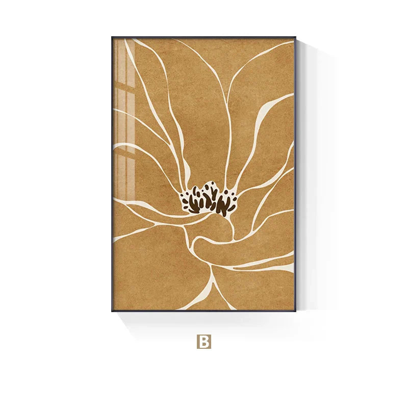 Big Floral Abstract Botanical Pastel Wall Art Canvas Prints For Modern Apartment Living Room Dining Room Wall Decor