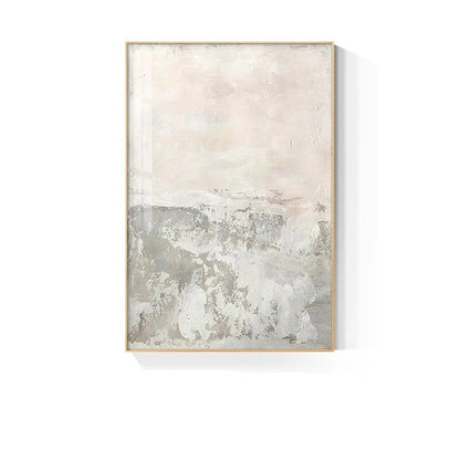 Abstract Beige Gray Wall Art Canvas Prints For Modern Apartment Contemporary Home Office Decor