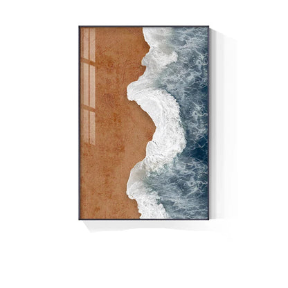 Abstract Coastal Beach Sea Wall Art Canvas Prints For Modern Apartment Living Room Dining Room Bedroom Decor