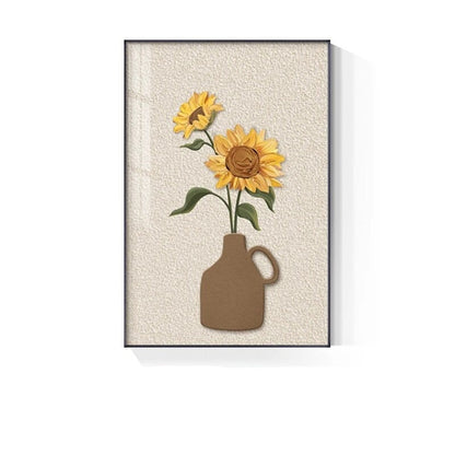 Floral Still Life Wall Art Canvas Prints Minimalist Botanical Posters For Living Room Kitchen Dining Room Wall Decor