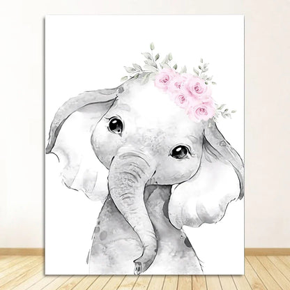 Cute Animals Nursery Posters Personalized Baby's Name Wall Art Canvas Prints For Baby's Room Kids' Room Wall Decor