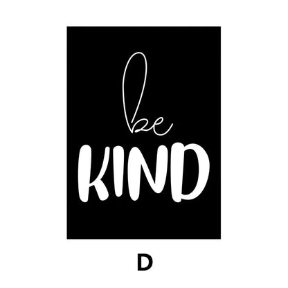 Black and White Motivational Posters Wall Art Canvas Prints Minimalist Wall Art  for Modern Interiors