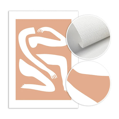 Abstract Minimalist Figure Art Pastel Canvas Prints Wall Art For Living Room Bedroom Modern Home Wall Decor