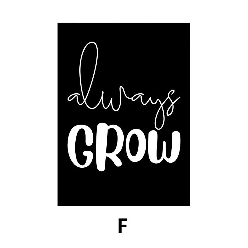 Black and White Motivational Posters Wall Art Canvas Prints Minimalist Wall Art  for Modern Interiors