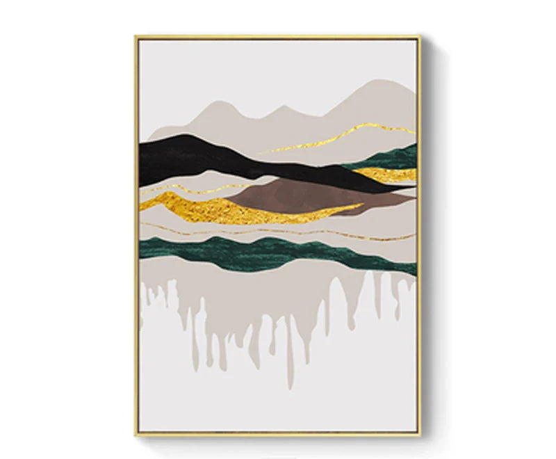 Abstract Mountain Landscape Wall Art Canvas Prints For Modern Apartment Living Room Bedroom Art Decor