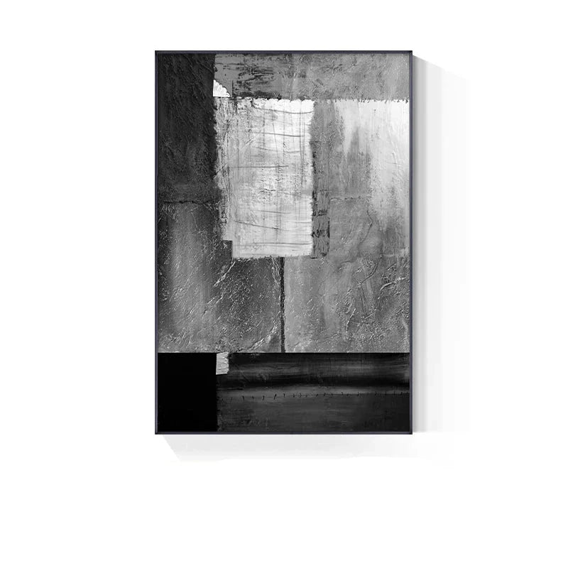 Abstract Blue Grey Industrial Wall Art Canvas Prints For Modern Living Room Dining Room Home Office Art Decor