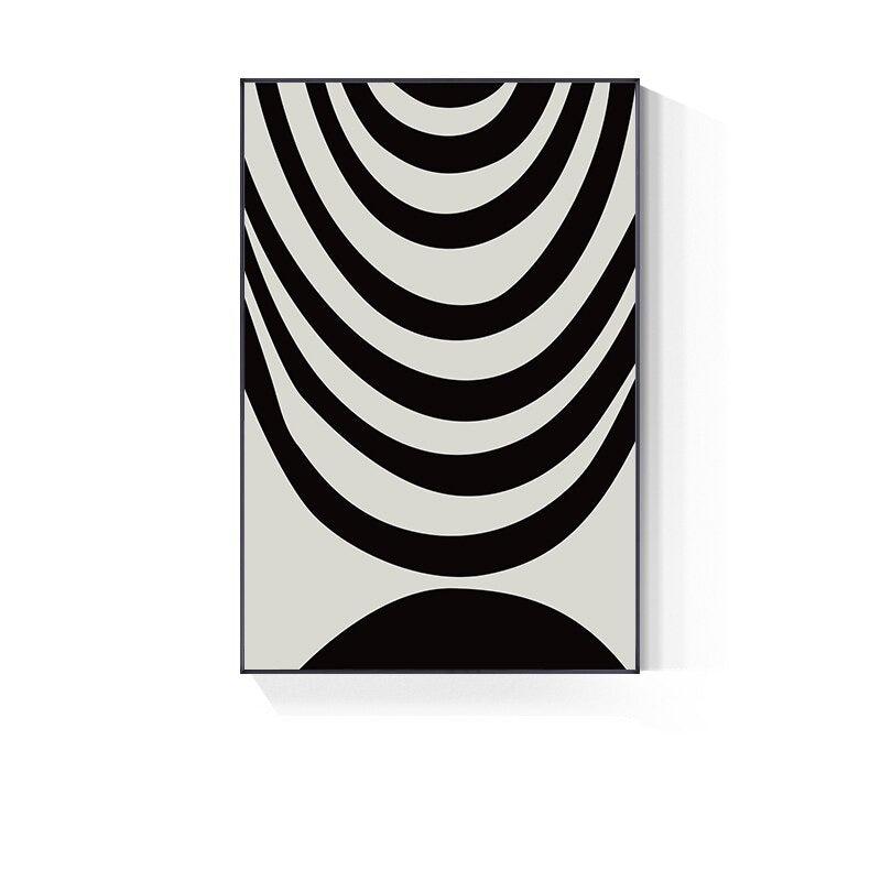 Bold Black White Minimalist Wall Art Canvas Prints Modern Abstract Posters For Contemporary Living Room Home Office Decor