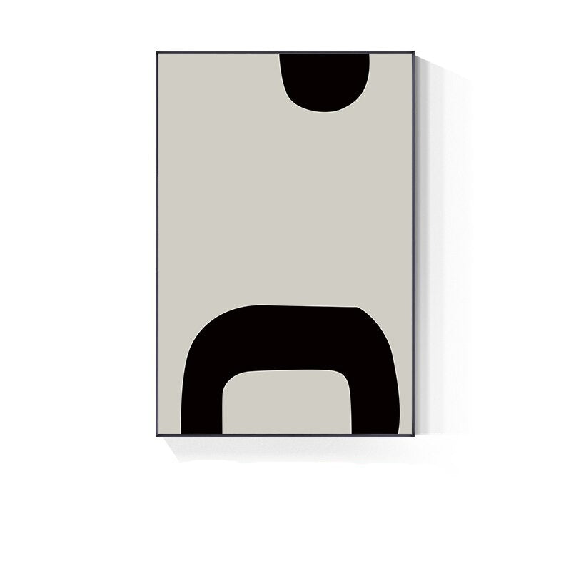 Bold Black White Minimalist Wall Art Canvas Prints Modern Abstract Posters For Contemporary Living Room Home Office Decor