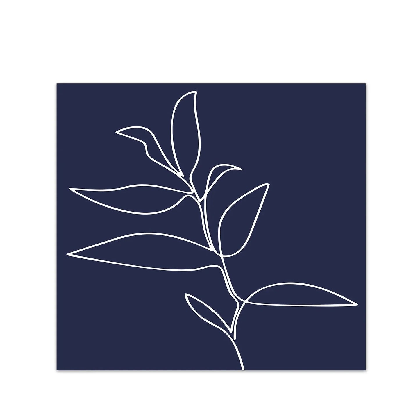 Blue Black Minimalist Geometric Line Art Wall Art Canvas Prints Inspirational Quote Poster For Living Room Bedroom Home Office Decor