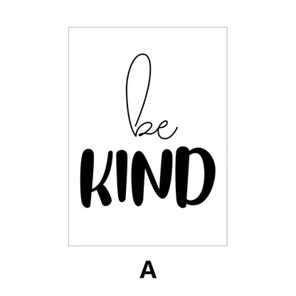 Black and White Motivational Posters Wall Art Canvas Prints Minimalist Wall Art  for Modern Interiors