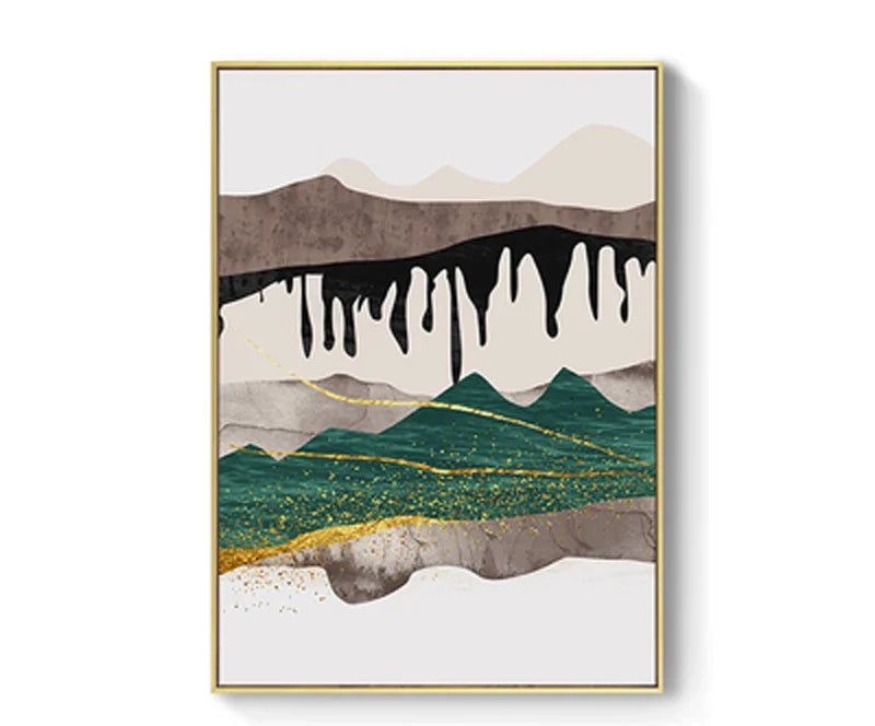 Abstract Mountain Landscape Wall Art Canvas Prints For Modern Apartment Living Room Bedroom Art Decor