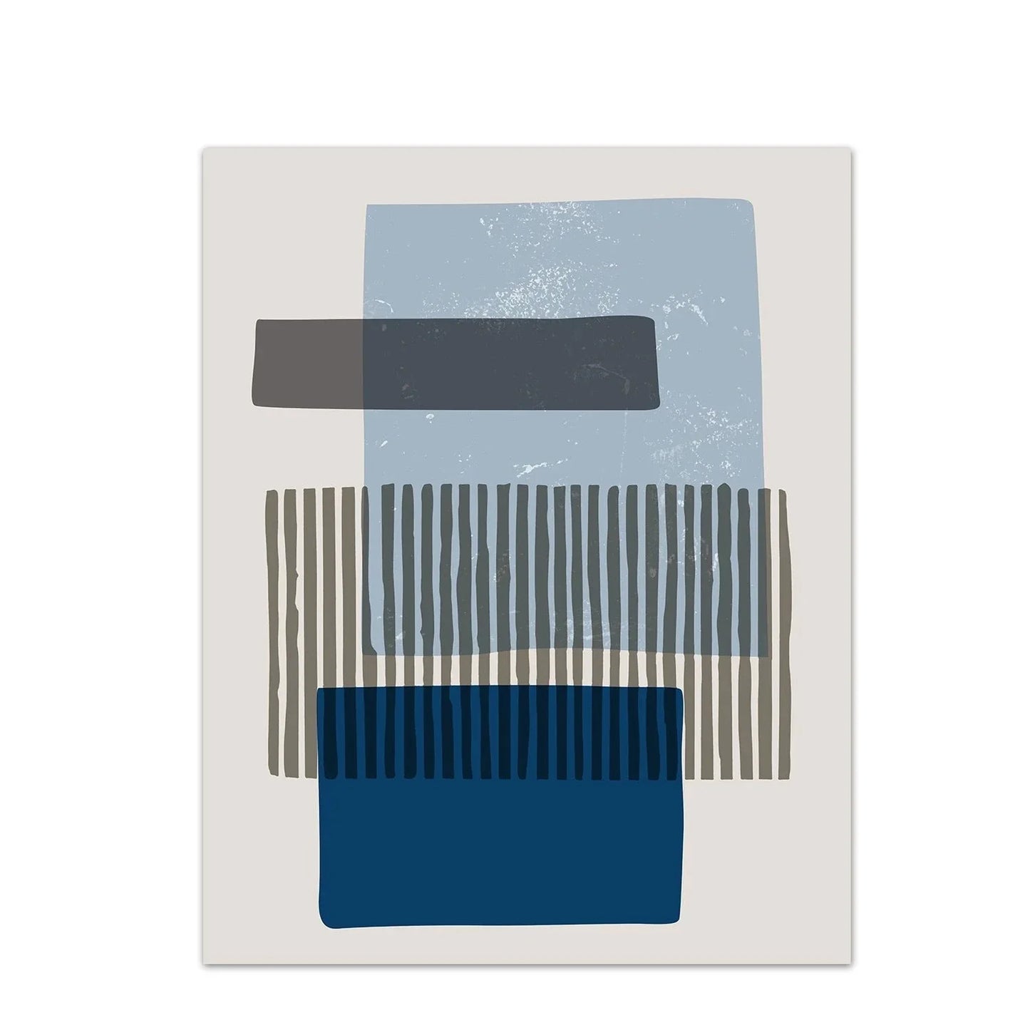 Blue Black Minimalist Geometric Line Art Wall Art Canvas Prints Inspirational Quote Poster For Living Room Bedroom Home Office Decor