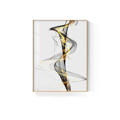 Abstract Twisted Flowing Lines Minimalist Wall Art Canvas Prints For Modern Apartment Living Room Home Office Decor