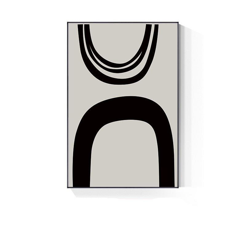 Bold Black White Minimalist Wall Art Canvas Prints Modern Abstract Posters For Contemporary Living Room Home Office Decor