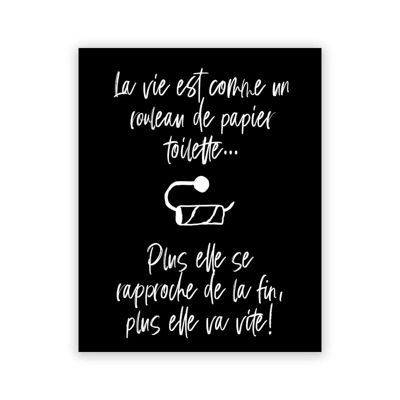 Bathroom Rules French Quotes Funny Toilet Wall Art Canvas Prints Typographic Quotations For Bathroom Toilet Room WC Wall Decor