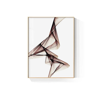 Abstract Twisted Flowing Lines Minimalist Wall Art Canvas Prints For Modern Apartment Living Room Home Office Decor