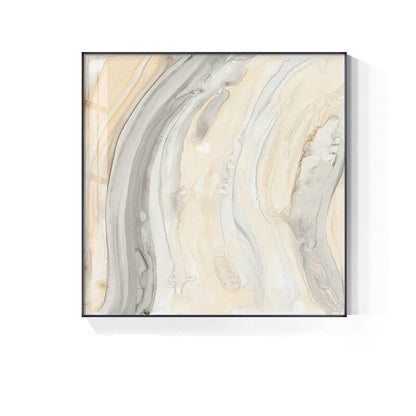 Abstract Minimalist Grey Beige Marble Wall Art Canvas Prints Square Format Poster For Modern Living Room Dining Bedroom Wall Decor