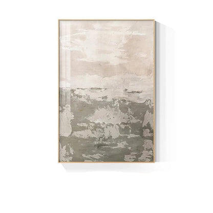 Abstract Beige Gray Wall Art Canvas Prints For Modern Apartment Contemporary Home Office Decor