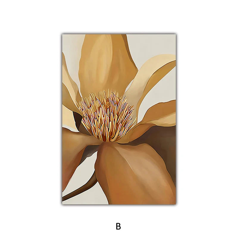 Abstract Floral Large Wall Art Canvas Prints Modern Botanical Poster For Living Room Dining Room Bedroom Art Decor