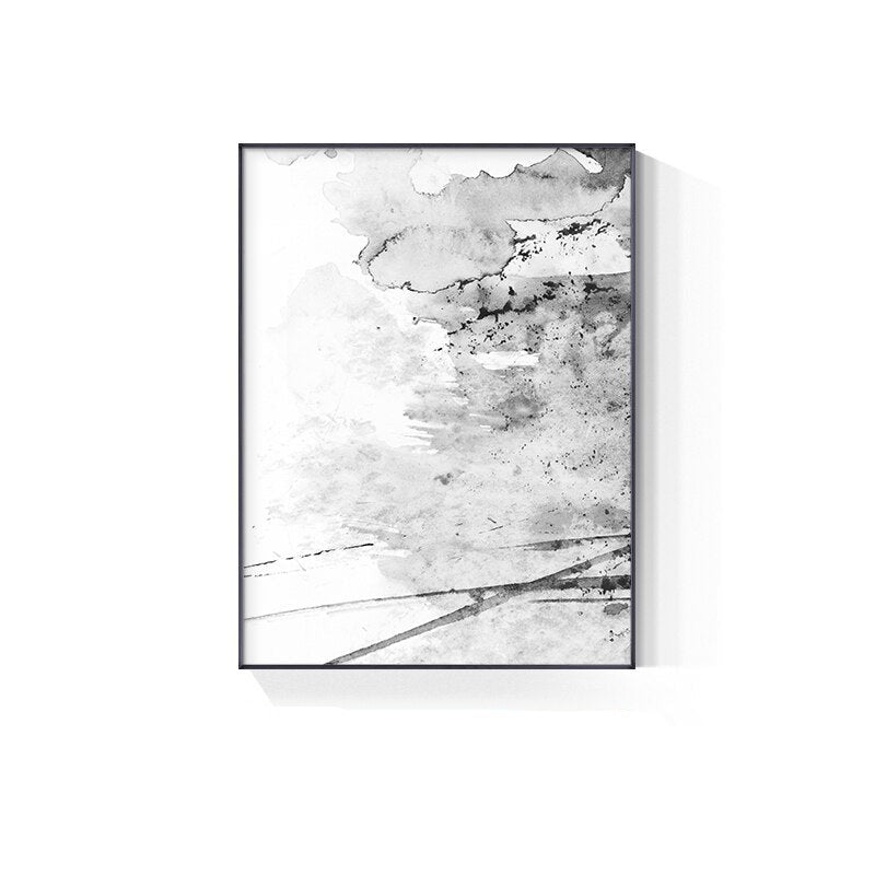 Black White Ink Splash Abstract Wall Art Canvas Prints For Living Room Minimalist Scandinavian Interiors