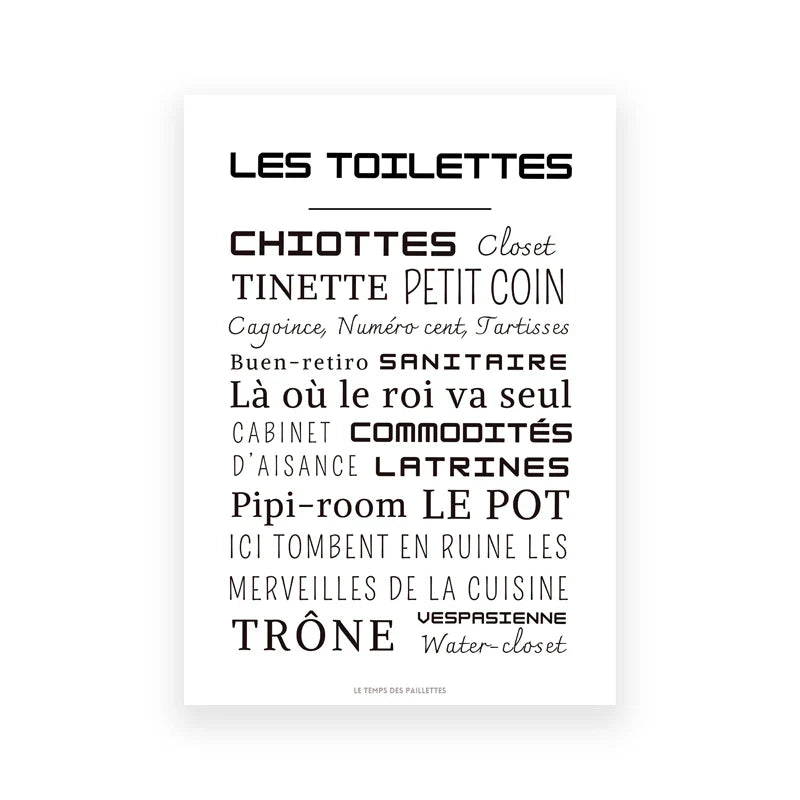 Bathroom Rules French Quotes Funny Toilet Wall Art Canvas Prints Typographic Quotations For Bathroom Toilet Room WC Wall Decor