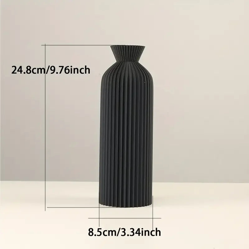 Fluted Nordic Style Vases Modern Decorative Vase Table Decoration For Dining Room Kitchen Coffee Table Ornaments Scandinavian Home Decor