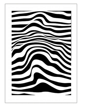Abstract Black White Lines Zebra Wall Art Canvas Prints Minimalist Poster For Living Room Modern Home Office Decor