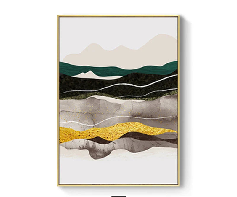 Abstract Mountain Landscape Wall Art Canvas Prints For Modern Apartment Living Room Bedroom Art Decor