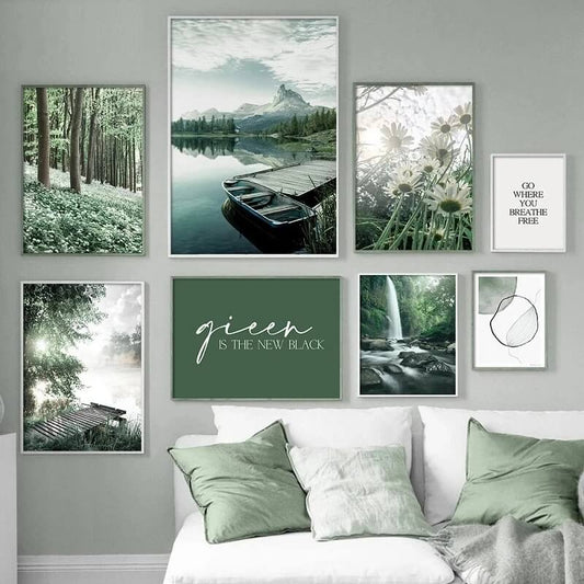 Spring Scenery Forest Landscape Flowers Canvas Prints Nature Wall Art For Modern Living Room Home Décor