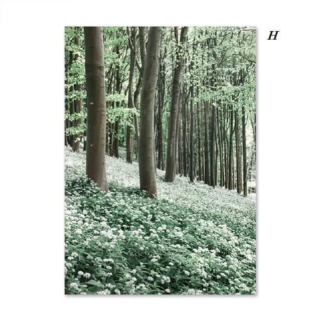 Spring Scenery Forest Landscape Flowers Canvas Prints Nature Wall Art For Modern Living Room Home Décor