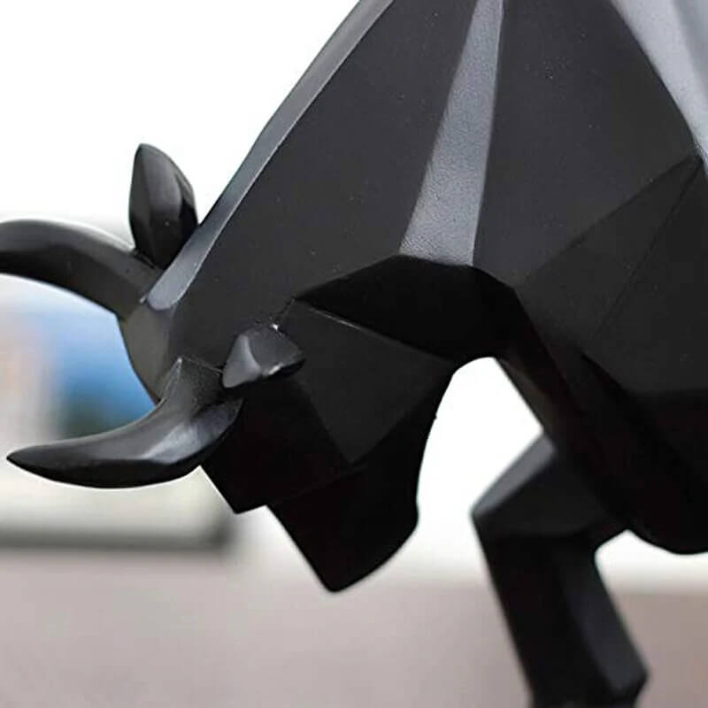 Taurus Bull Statue Sculpture Geometric Wildlife Ornament Modern Symbolic Art Decoration For Desktop Home Office Living Room Nordic Home Décor